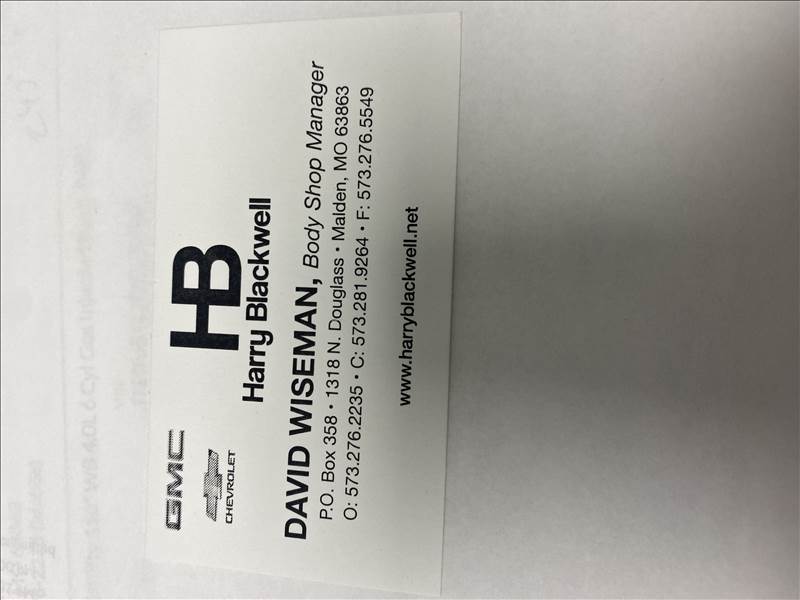 Harry Blackwell Collision Center 1318 N Douglas, Malden, MO 63863 Harry Blackwell Collision Center Logo
