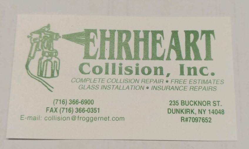 Ehrheart Collision Inc. 235 Bucknor St, Dunkirk, NY 14048 Ehrheart Collision Inc. Logo