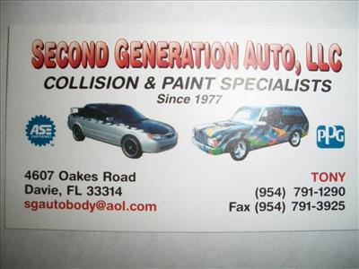 Second Generation Auto, LLC 4607 Oakes Rd, Davie, FL 33314 Second Generation Auto, LLC Logo