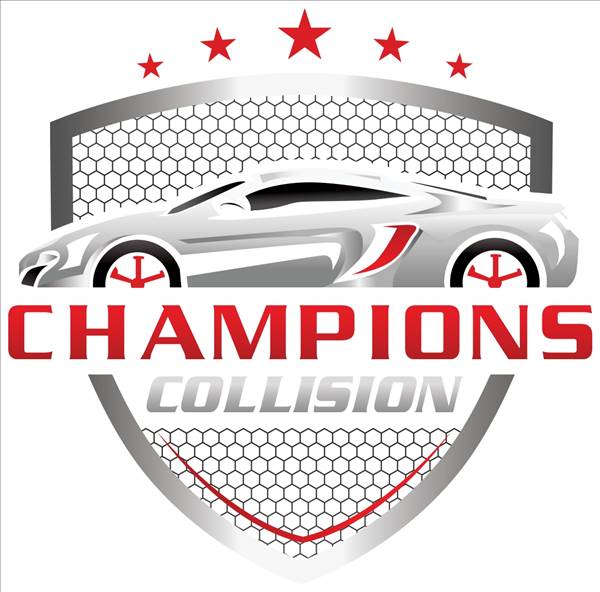 The 1 Auto Solution DBA Champions Collision Logo