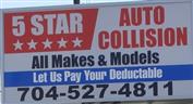 5 Star Auto Collision 4044 South Blvd, Charlotte, NC 28209 5 Star Auto Collision Logo