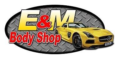 E&M Auto Body Repair 3120 River Rd, River Grove, IL 60171 E&M Auto Body Repair Logo