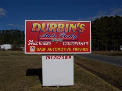 Durbin's Auto Body P.O. BOX 298, Accomac, VA 23301 Durbin's Auto Body Logo