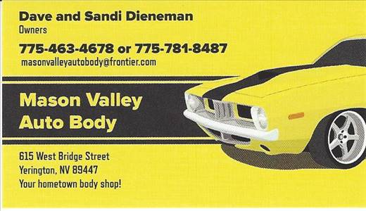 Mason Valley Auto Body 615 West Bridge Street, Yerington, NV 89447 Mason Valley Auto Body Logo