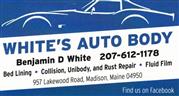 White's Auto Body 957 Lakewood Road, Madison, ME 04950 White's Auto Body Logo