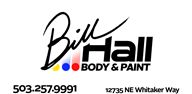 Bill Hall Body & Paint 12735 NE Whitaker Way, Portland, OR 97294 Bill Hall Body & Paint Logo