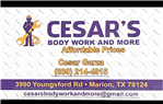 Cesars Bodywork and More 3980 Youngsford Rd, Marion, TX 78124 Cesars Bodywork and More Logo