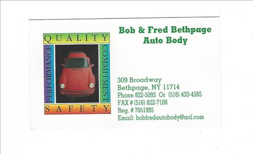 Bob & Fred Bethpage Auto Body 309 Broadway, Bethpage, NY 11714 Bob & Fred Bethpage Auto Body Logo