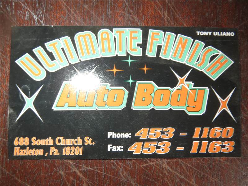 Ultimate Finish Auto Body 688 South Church Street, Hazleton, PA 18201 Ultimate Finish Auto Body Logo