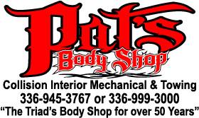 Pat's Body Shop & Towing 5720 Country Club Rd., Winston-Salem, NC 27104 Pat's Body Shop & Towing Logo