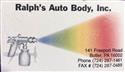 Ralph's Auto Body, Inc. 141 Freeport Rd, Butler, PA 16002 Ralph's Auto Body, Inc. Logo