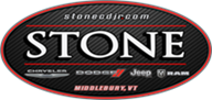 Stone Chrysler Dodge Jeep RAM PO BOX 748, Middlebury, VT 05753 Stone Chrysler Dodge Jeep RAM Logo