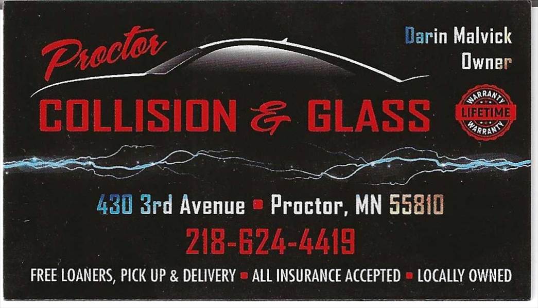Proctor Collision and Glass LLC 430 3rd Ave, Proctor, MN 55810 Proctor Collision and Glass LLC Logo