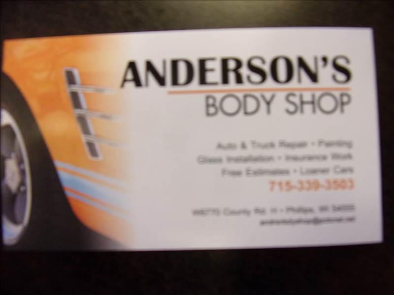 Andersons Body Shop W6770 County Road H, Phillips, WI 54555 Andersons Body Shop Logo