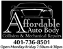 Affordable Auto Body 96 Evergreen Ave., Warwick, RI 02888 Affordable Auto Body Logo