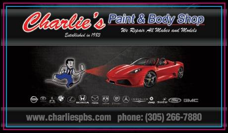 Charlie's Paint & Body Shop 7006 SW 13th Street, Miami, FL 33144 Charlie's Paint & Body Shop Logo