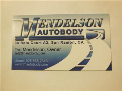 Mendelson Autobody 38 Beta Ct # A3, San Ramon, CA 94583 Mendelson Autobody Logo