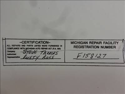 Thomas Auto Collision 1530 N. Leroy, Fenton, MI 48430 Thomas Auto Collision Logo