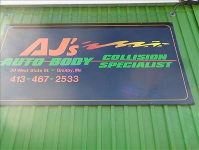Aj's Autobody 39 W State St, Granby, MA 01033 Aj's Autobody Logo