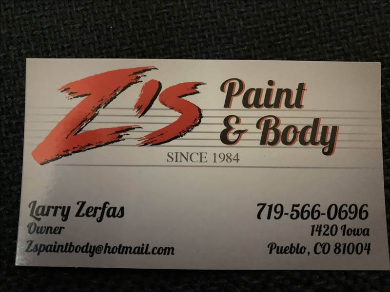 Z's Paint & Body Shop 1420 Iowa Ave, Pueblo, CO 81004 Z's Paint & Body Shop Logo