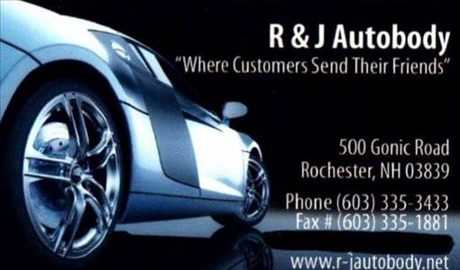 R & J Auto Body & Collision Repair, Inc. 500 Gonic Rd, Rochester, NH 03839 R & J Auto Body & Collision Repair, Inc. Logo