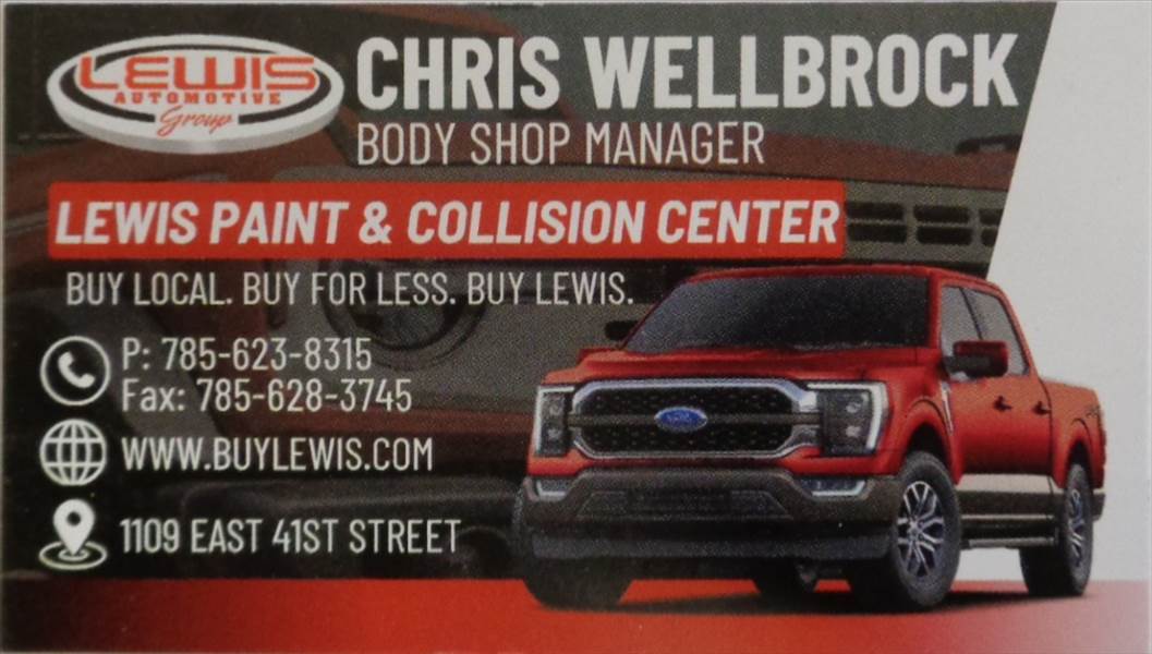 Lewis Paint and Collision 1109 E 41st St, Hays, KS 67601 Lewis Paint and Collision Logo