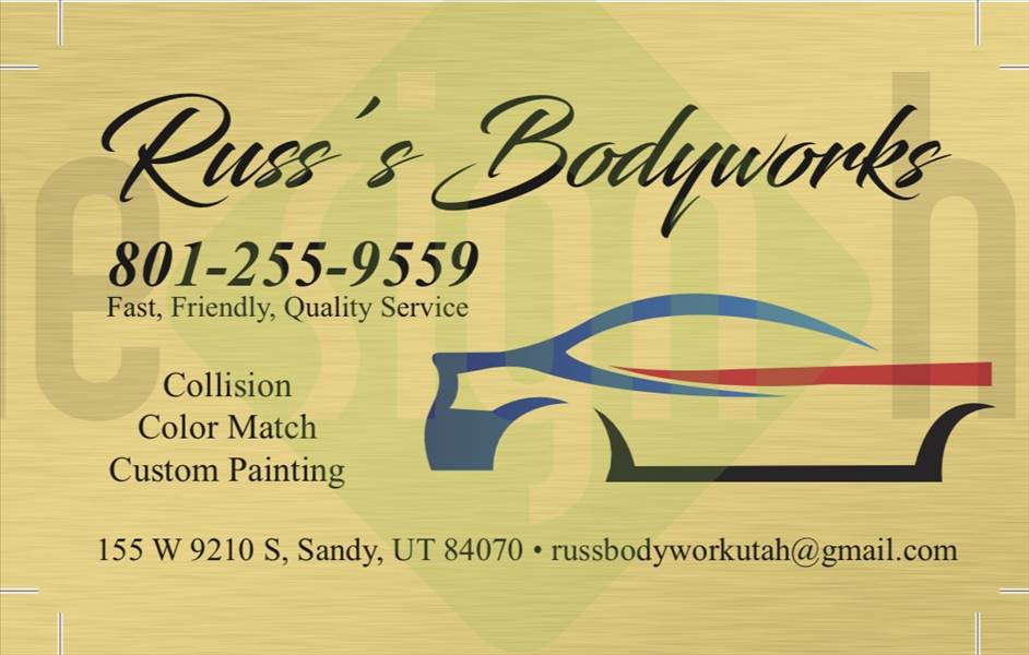 Russ's Body Works 155 W 9210 South, Sandy, UT 84070 Russ's Body Works Logo